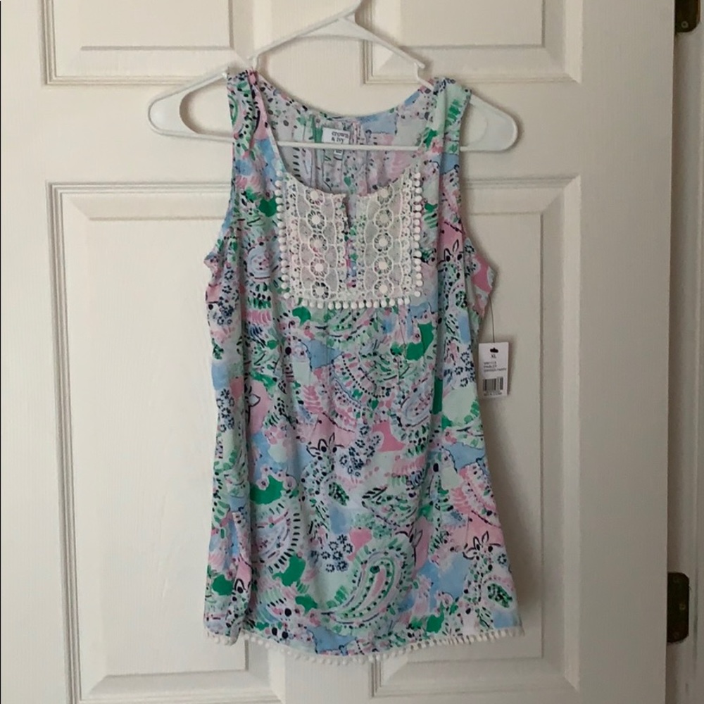 Bright & Lace Tank Top